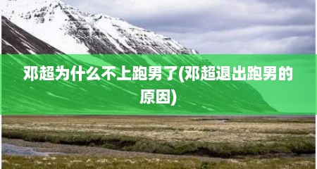 邓超为什么不上跑男了(邓超退出跑男的原因)
