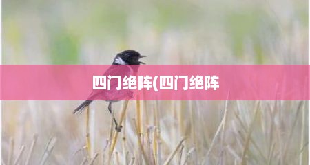 四门绝阵(四门绝阵