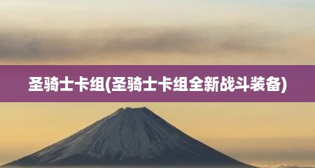 圣骑士卡组(圣骑士卡组全新战斗装备)