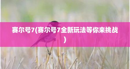 赛尔号7(赛尔号7全新玩法等你来挑战)