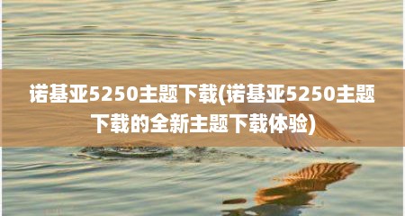 诺基亚5250主题下载(诺基亚5250主题下载的全新主题下载体验)