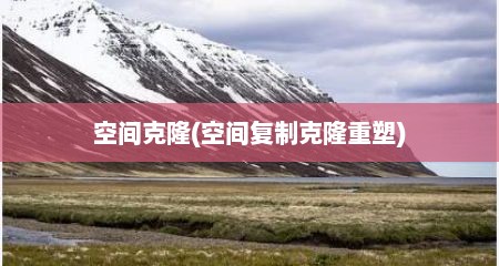 空间克隆(空间复制克隆重塑)