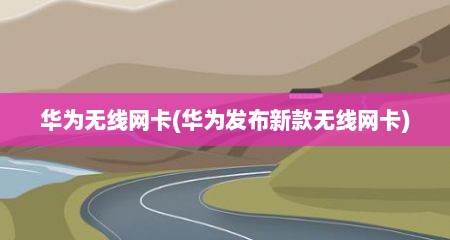 华为无线网卡(华为发布新款无线网卡)