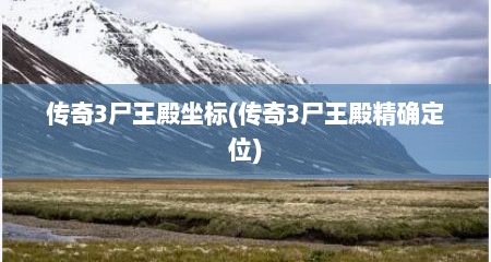 传奇3尸王殿坐标(传奇3尸王殿精确定位)