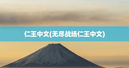 仁王中文(无尽战场仁王中文)