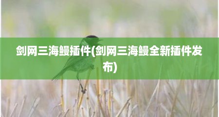 剑网三海鳗插件(剑网三海鳗全新插件发布)