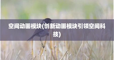 空间动画模块(创新动画模块引领空间科技)