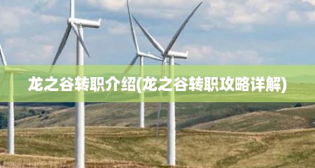 龙之谷转职介绍(龙之谷转职攻略详解)