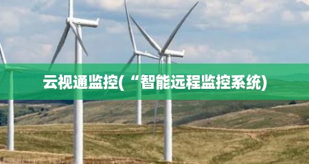 云视通监控(“智能远程监控系统)