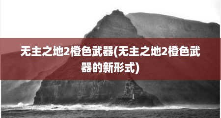 无主之地2橙色武器(无主之地2橙色武器的新形式)