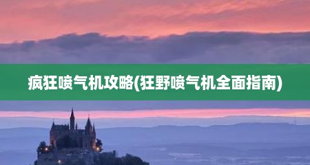疯狂喷气机攻略(狂野喷气机全面指南)