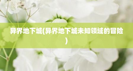 异界地下城(异界地下城未知领域的冒险)