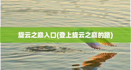 旋云之巅入口(登上旋云之巅的路)