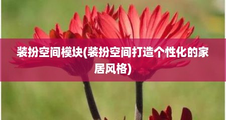 装扮空间模块(装扮空间打造个性化的家居风格)