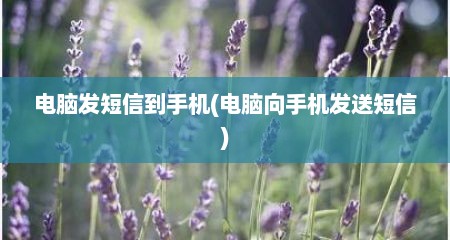 电脑发短信到手机(电脑向手机发送短信)