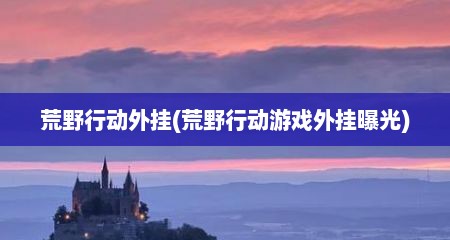 荒野行动外挂(荒野行动游戏外挂曝光)