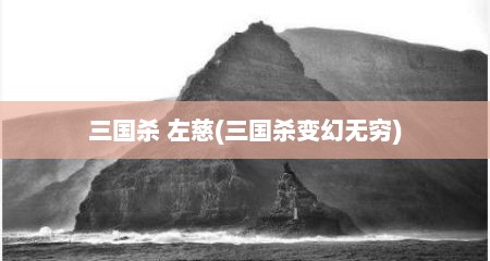 三国杀 左慈(三国杀变幻无穷)