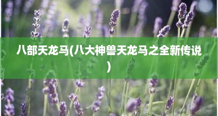 八部天龙马(八大神兽天龙马之全新传说)