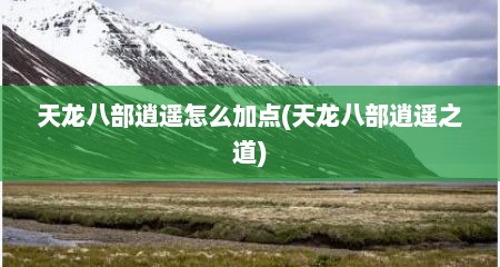 天龙八部逍遥怎么加点(天龙八部逍遥之道)