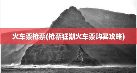 火车票抢票(抢票狂潮火车票购买攻略)