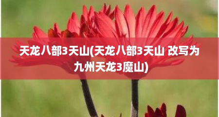 天龙八部3天山(天龙八部3天山 改写为 九州天龙3魔山)