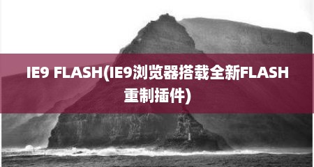 IE9 FLASH(IE9浏览器搭载全新FLASH重制插件)