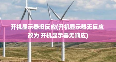 开机显示器没反应(开机显示器无反应 改为 开机显示器无响应)