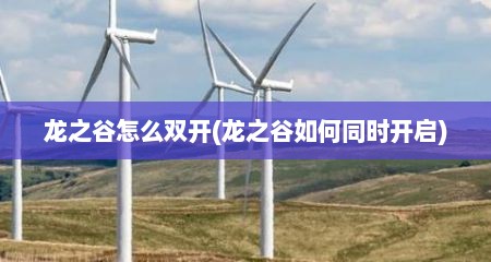 龙之谷怎么双开(龙之谷如何同时开启)