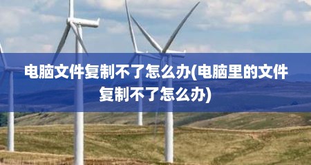 电脑文件复制不了怎么办(电脑里的文件复制不了怎么办)
