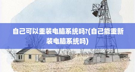 自己可以重装电脑系统吗?(自己能重新装电脑系统吗)