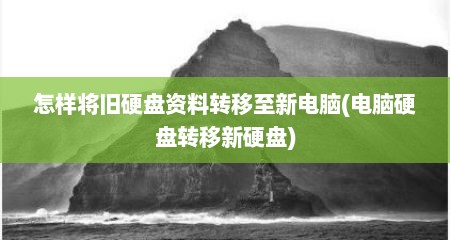 怎样将旧硬盘资料转移至新电脑(电脑硬盘转移新硬盘)