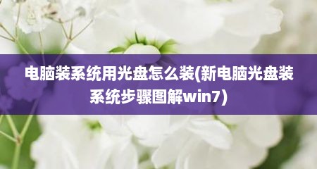 电脑装系统用光盘怎么装(新电脑光盘装系统步骤图解win7)
