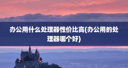 办公用什么处理器性价比高(办公用的处理器哪个好)