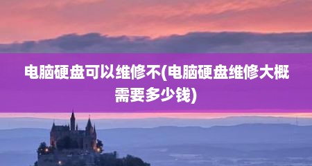 电脑硬盘可以维修不(电脑硬盘维修大概需要多少钱)
