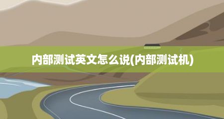 内部测试英文怎么说(内部测试机)