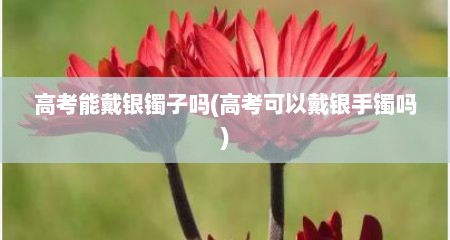 高考能戴银镯子吗(高考可以戴银手镯吗)