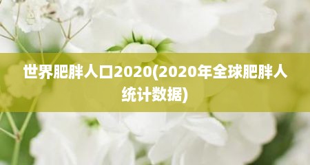 世界肥胖人口2020(2020年全球肥胖人统计数据)