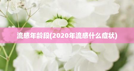 流感年龄段(2020年流感什么症状)