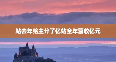 站去年给主分了亿站全年营收亿元