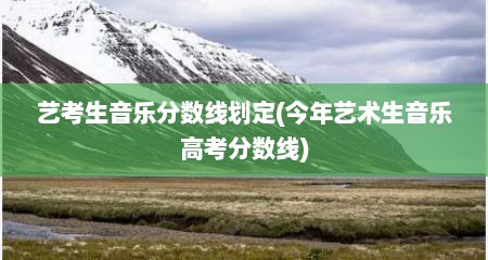 艺考生音乐分数线划定(今年艺术生音乐高考分数线)