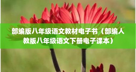 部编版八年级语文教材电子书（部编人教版八年级语文下册电子课本）