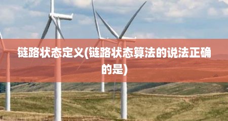 链路状态定义(链路状态算法的说法正确的是)