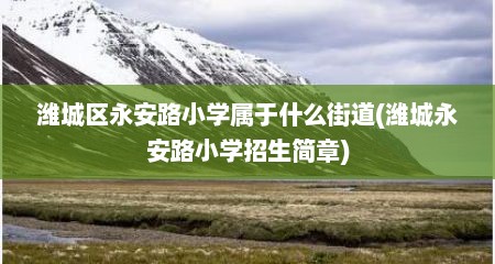 潍城区永安路小学属于什么街道(潍城永安路小学招生简章)