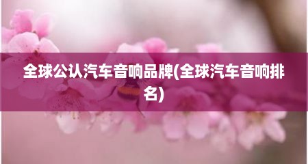 全球公认汽车音响品牌(全球汽车音响排名)