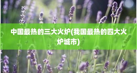 中国最热的三大火炉(我国最热的四大火炉城市)