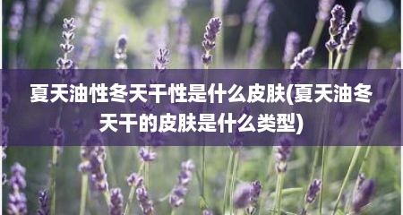夏天油性冬天干性是什么皮肤(夏天油冬天干的皮肤是什么类型)