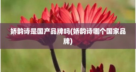 娇韵诗是国产品牌吗(娇韵诗哪个国家品牌)