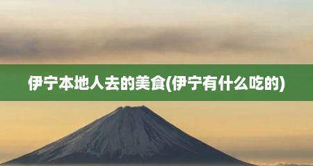 伊宁本地人去的美食(伊宁有什么吃的)