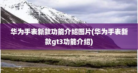 华为手表新款功能介绍图片(华为手表新款gt3功能介绍)