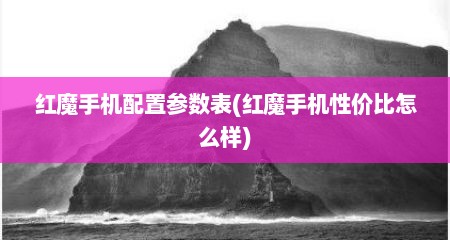 红魔手机配置参数表(红魔手机性价比怎么样)